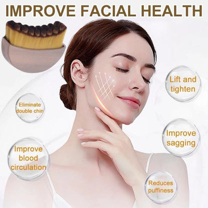 New Ergonomically Design Lymphatic Contour Face Brush, Dry Brushing Face Brush, Lymphatic Drainage Massager for Face, Chin & Jawline Sculpting