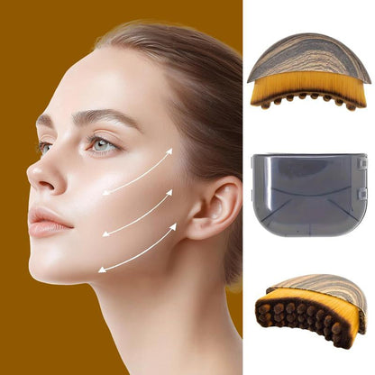 New Ergonomically Design Lymphatic Contour Face Brush, Dry Brushing Face Brush, Lymphatic Drainage Massager for Face, Chin & Jawline Sculpting