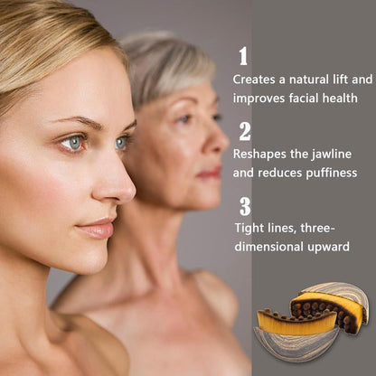 New Ergonomically Design Lymphatic Contour Face Brush, Dry Brushing Face Brush, Lymphatic Drainage Massager for Face, Chin & Jawline Sculpting